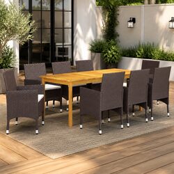 Friendly 9 Piece Rattan Garden Dining Set