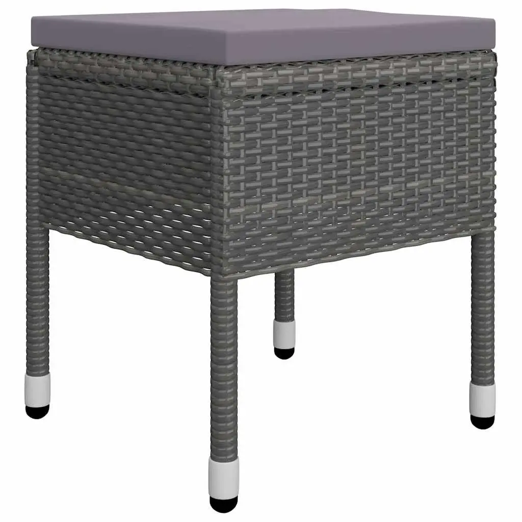 Outdoor Dining Set 11 Piece Grey Acacia Wood Table with Steel Frame and PE Rattan Chairs