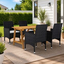 Join Friends Around This 5 Piece Outdoor Dining Set