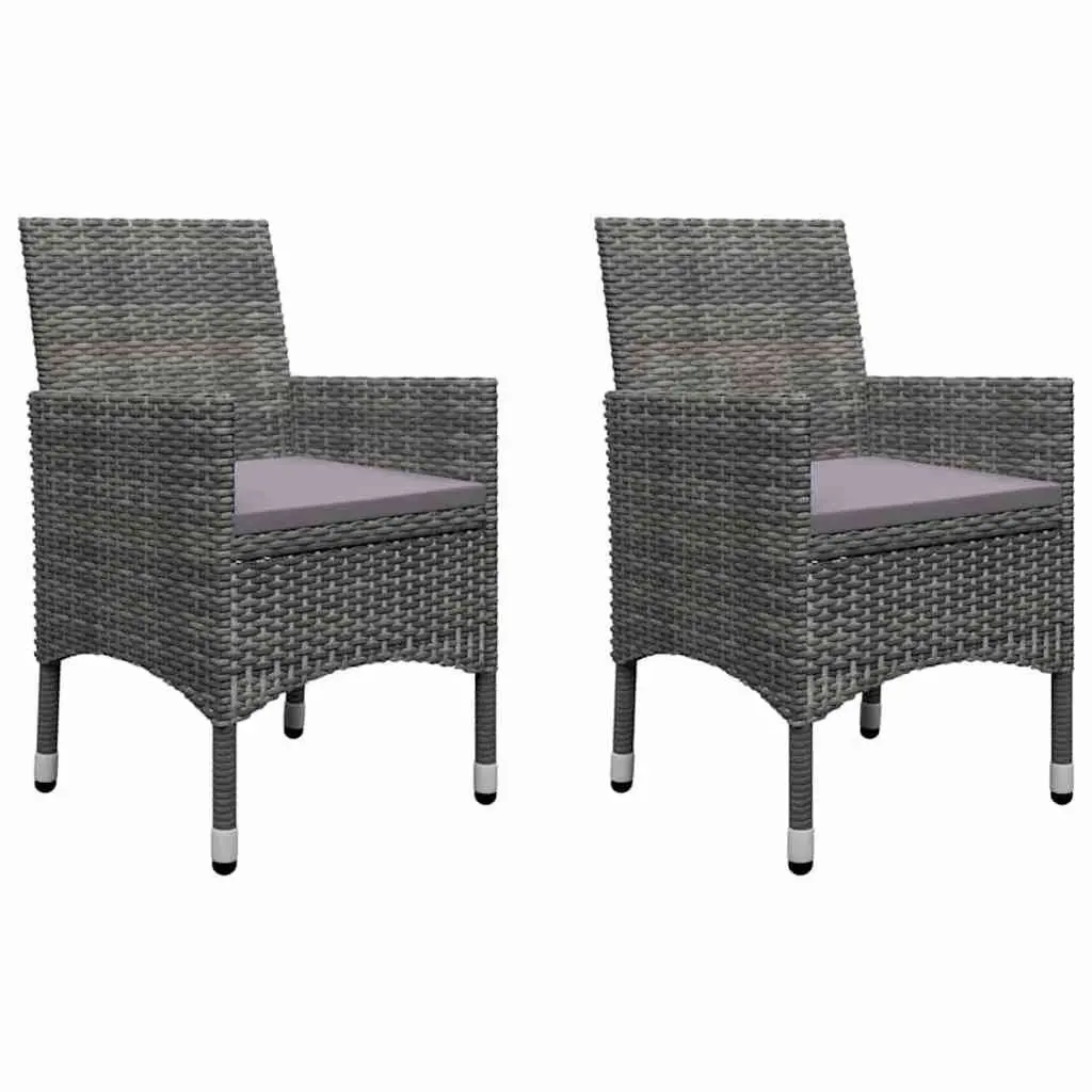 Garden Dining Set Grey 5 Piece Outdoor Furniture Table Chairs Stools