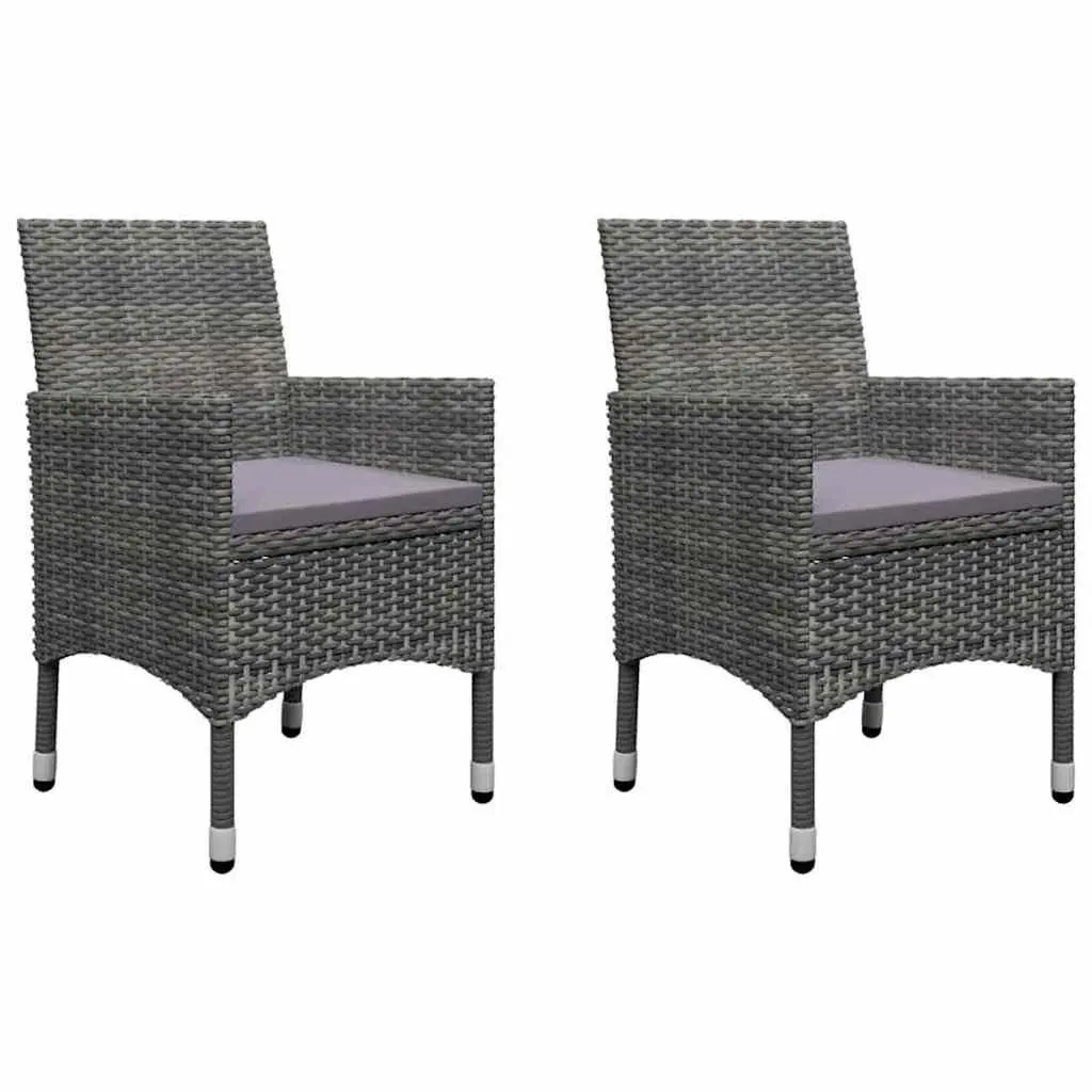 Garden Dining Set Grey 5 Piece Outdoor Furniture Table Chairs Stools