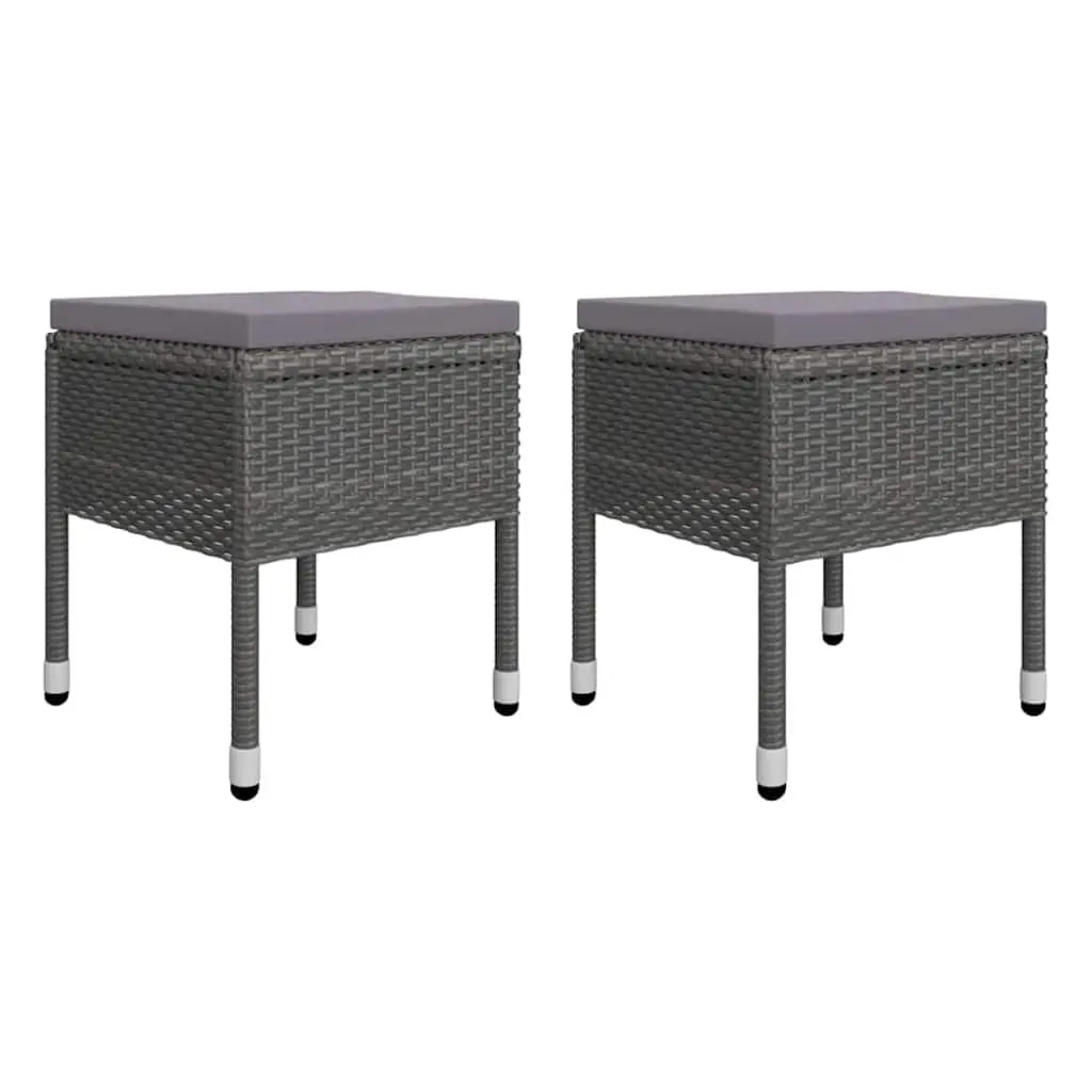 Garden Dining Set 5 Piece Outdoor Furniture Grey Acacia Wood Table Powder Coated Steel Frame Weather Resistant PE Rattan