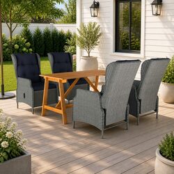 5-Piece Outdoor Dining Set - Grey Comfort for You
