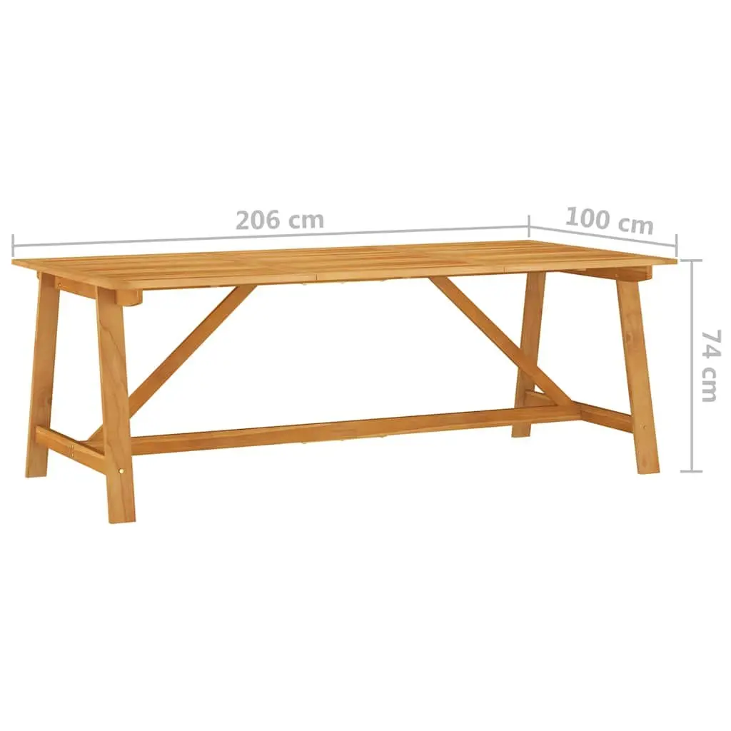 Garden Dining Set 7 Piece Outdoor Table Black Acacia Wood PE Rattan
