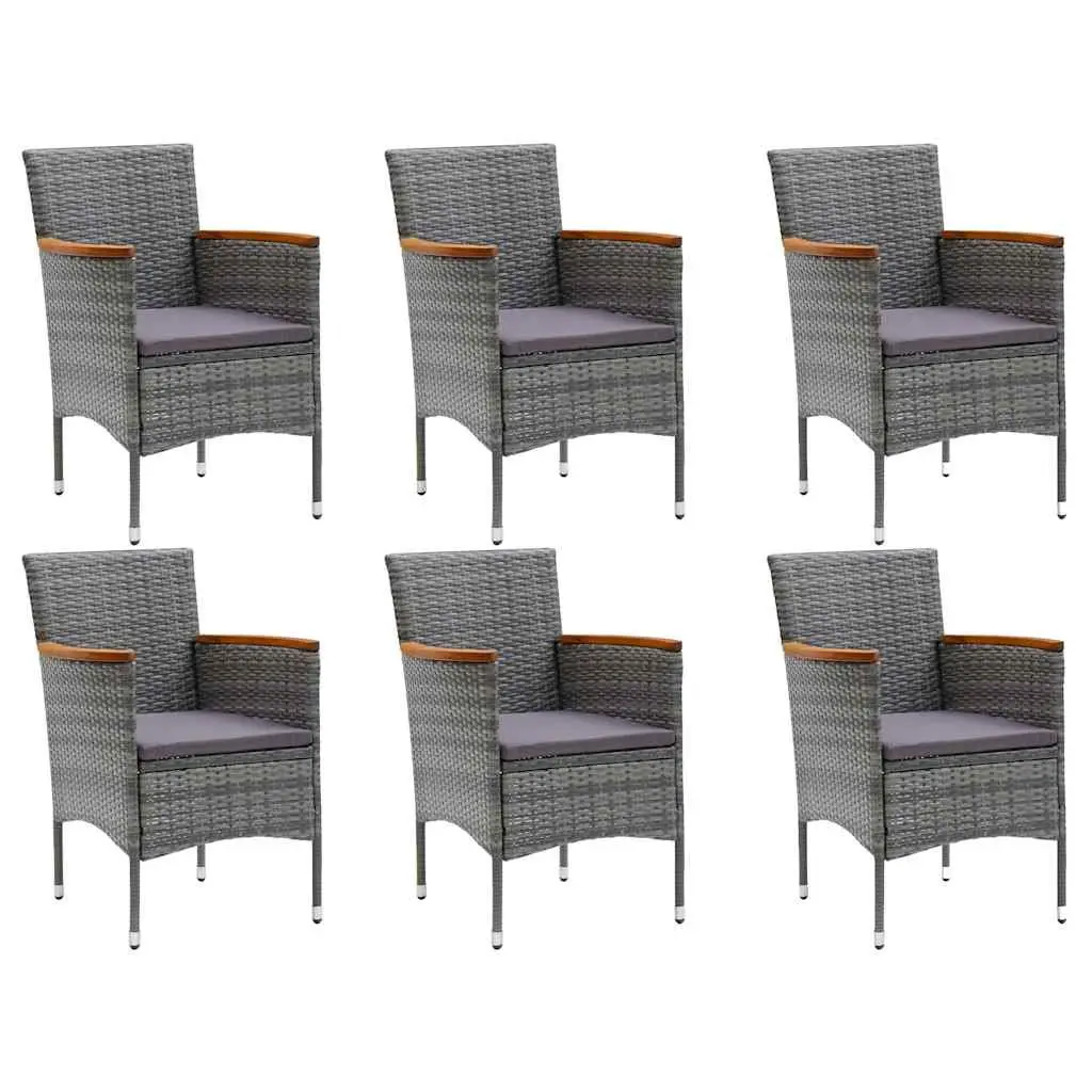 Outdoor Dining Set 9 Piece Grey Furniture Table Stools Chairs