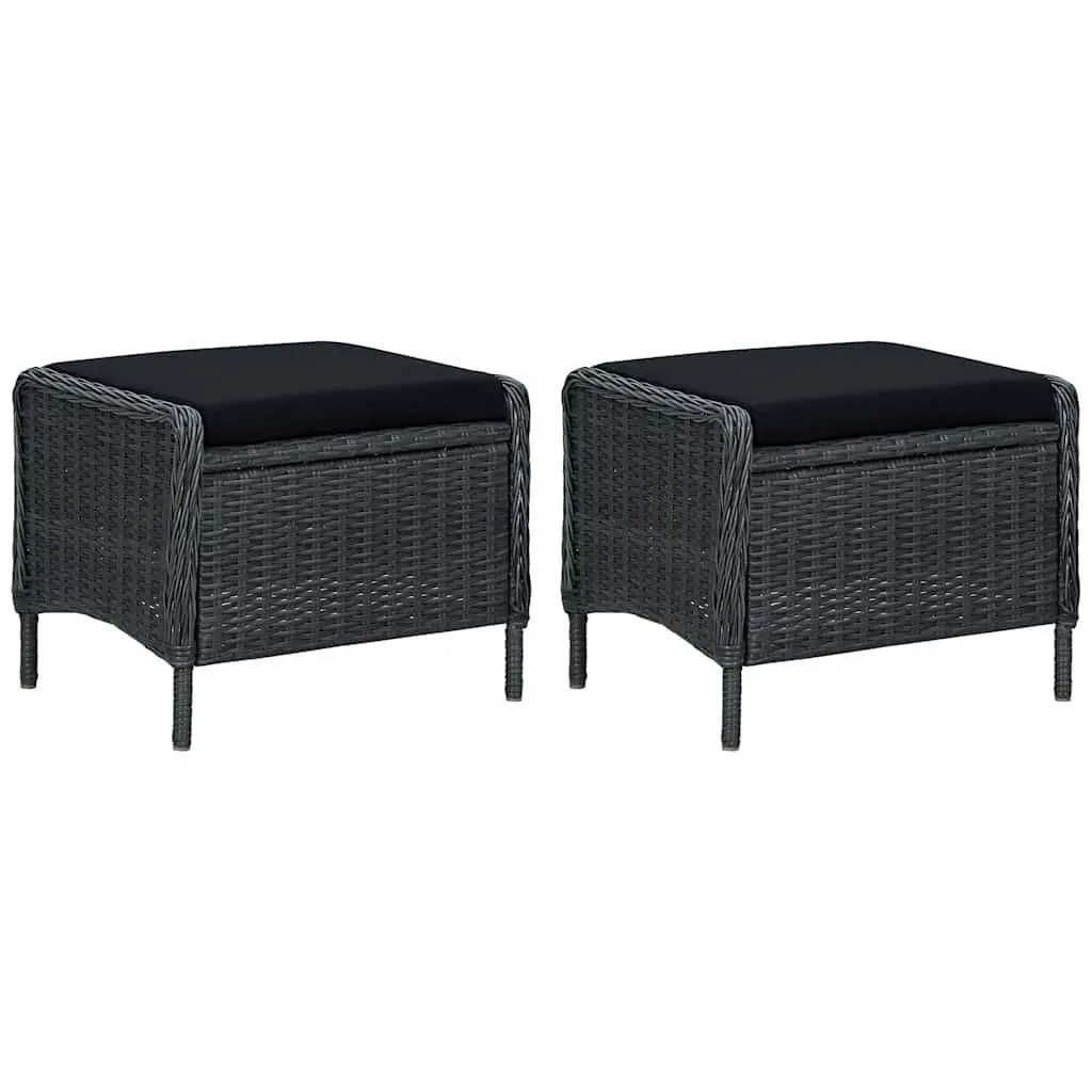 Outdoor Dining Set 9 Piece Grey Rattan Table and Chairs with Cushions and Adjustable Backrests