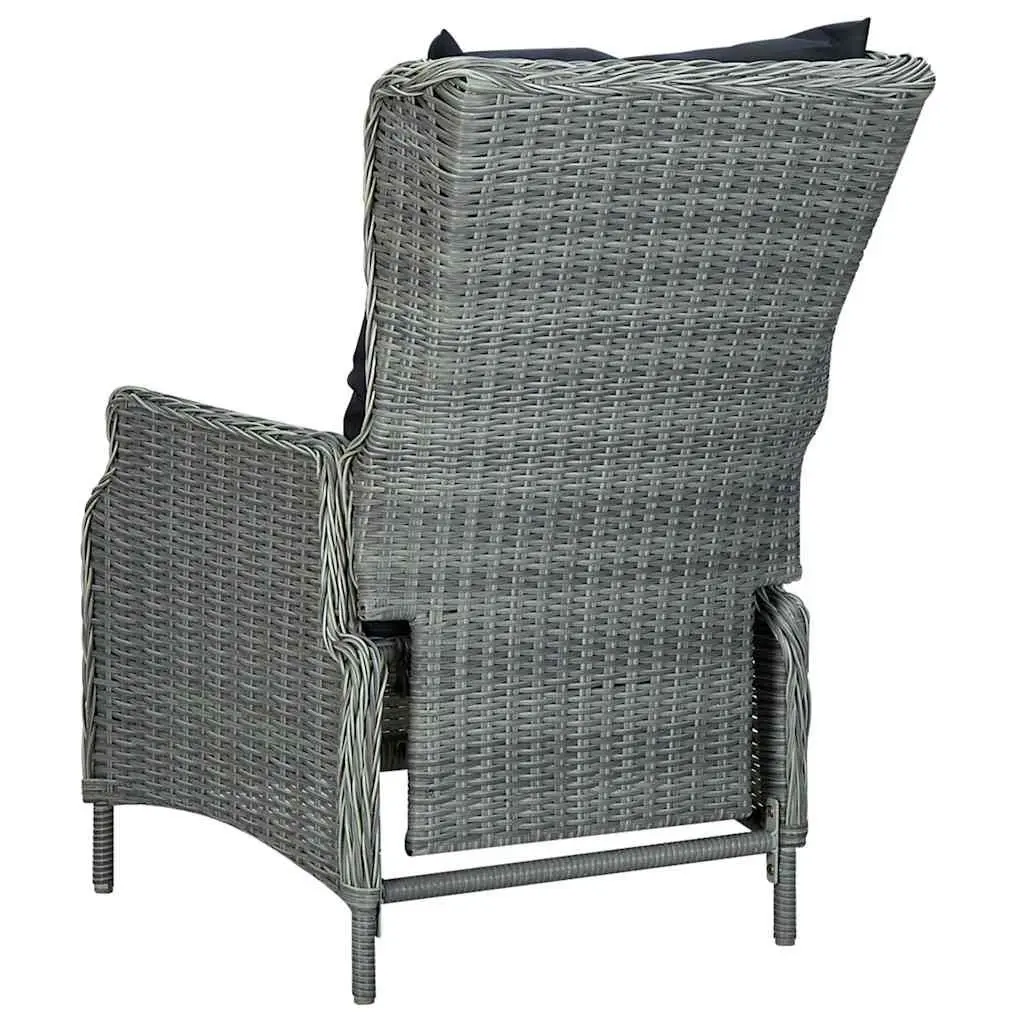 Garden Dining Set 9 Piece Outdoor Furniture Grey Patio Table Chairs