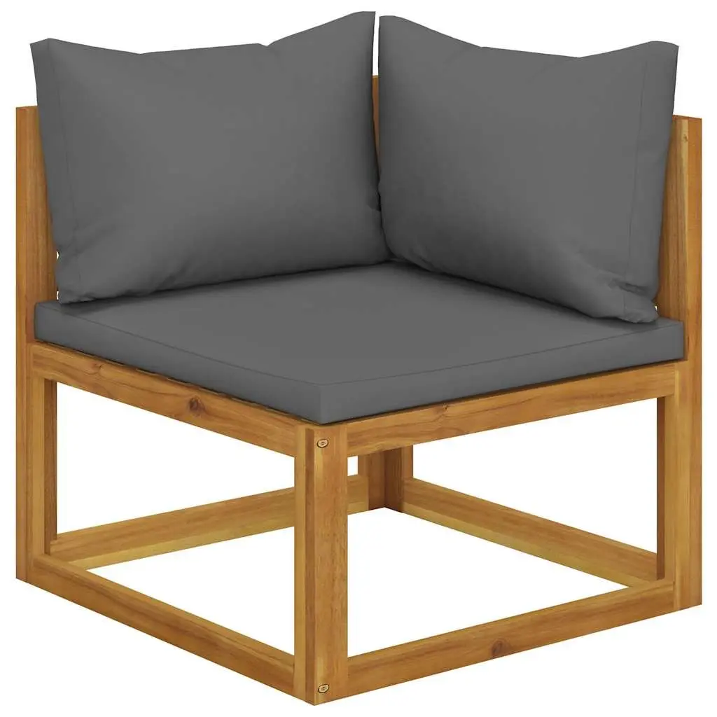 Garden Bench Outdoor Wooden Frame Padded Cushions 2-Seater