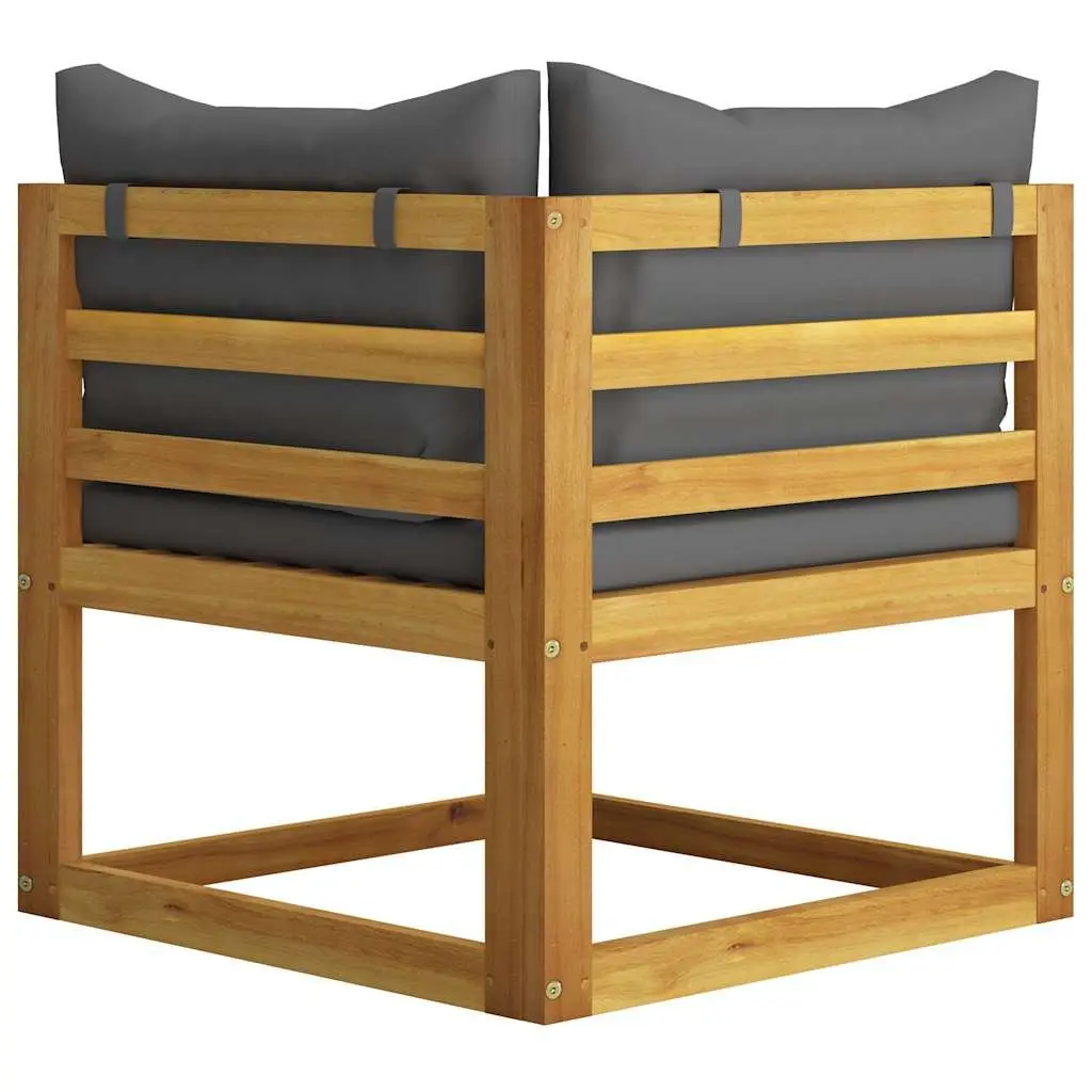 Garden Bench Outdoor Wooden Frame Padded Cushions 2-Seater