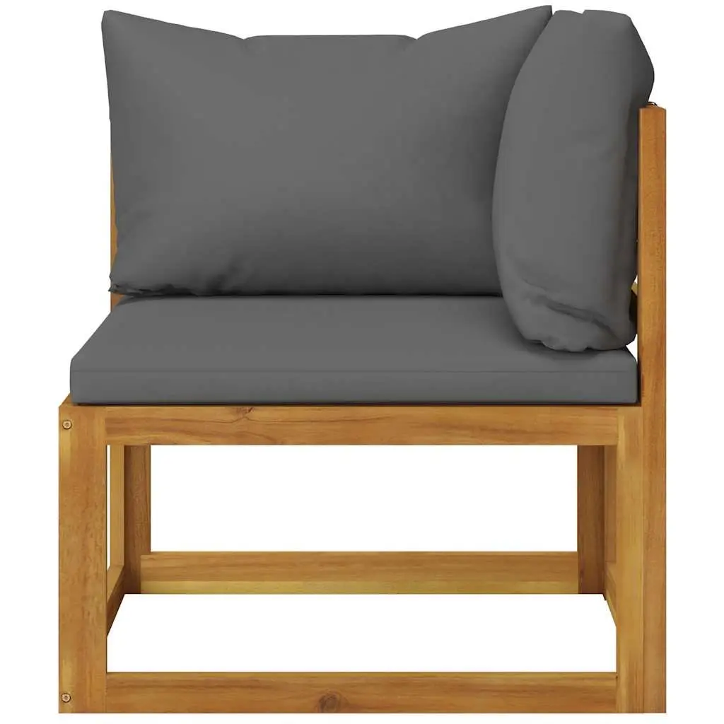Garden Bench Outdoor Wooden Frame Padded Cushions 2-Seater