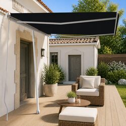 Friendly 300x250 cm Manual Retractable Awning in Anthracite