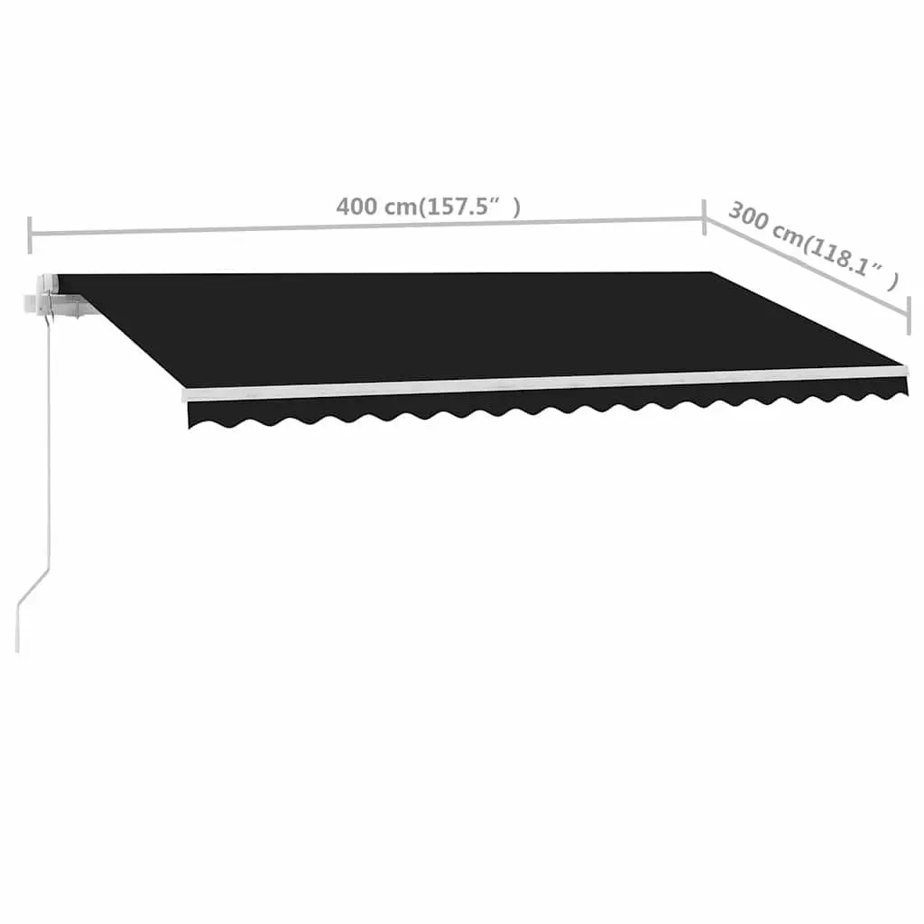 Freestanding Manual Retractable Awning UV and Water Resistant 400x300 cm