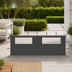 Gazebo Sidewall with Windows 6x2 m Anthracite Outdoor Party Tent Panel