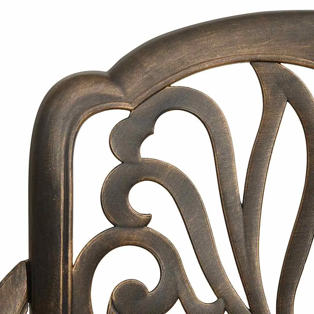 3 Piece Bistro Set Outdoor Garden Furniture Cast Aluminium Bronze