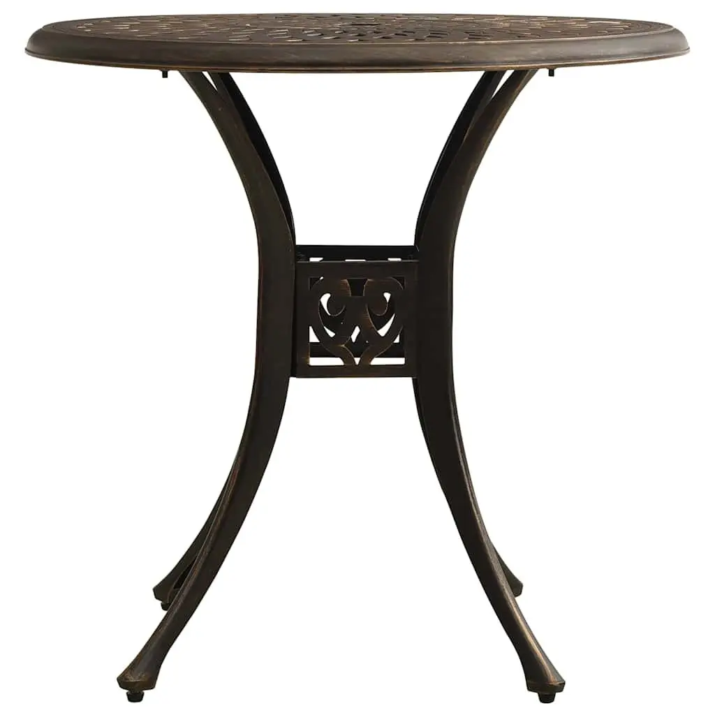 3 Piece Bistro Set Outdoor Garden Furniture Cast Aluminium Bronze