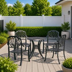 Friendly 5 Piece Outdoor Bistro Set for Your Enjoyment