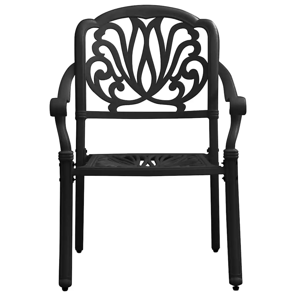 5 Piece Cast Aluminium Bistro Set Weather Resistant Table and Chairs for Garden Patio Outdoor Use