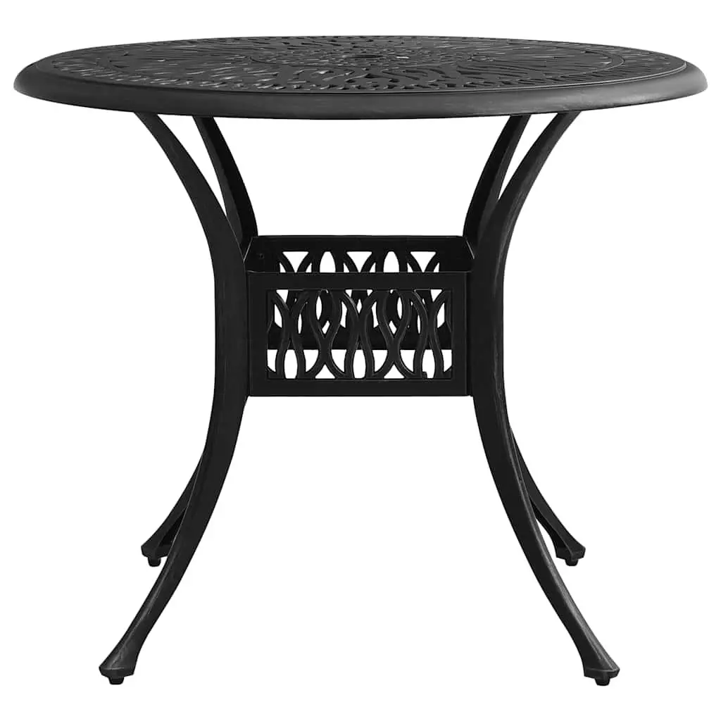 5 Piece Bistro Set Cast Aluminium Black Outdoor Furniture Garden Patio Seating