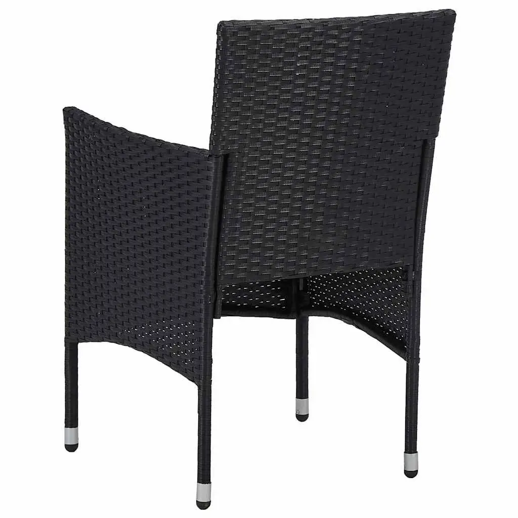7 Piece Garden Dining Set Outdoor Acacia Wood Table with Steel Frame and PE Rattan Chairs