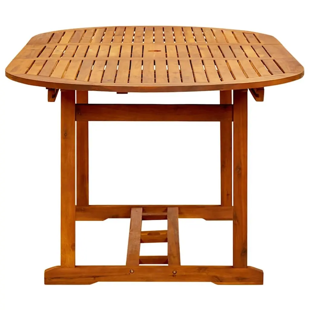 Garden Dining Set 7 Piece Outdoor Furniture Poly Rattan Steel Frame Acacia Wood