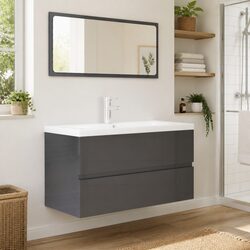 Your Ideal Bathroom Set: Sink Cabinet, Basin & Mirror