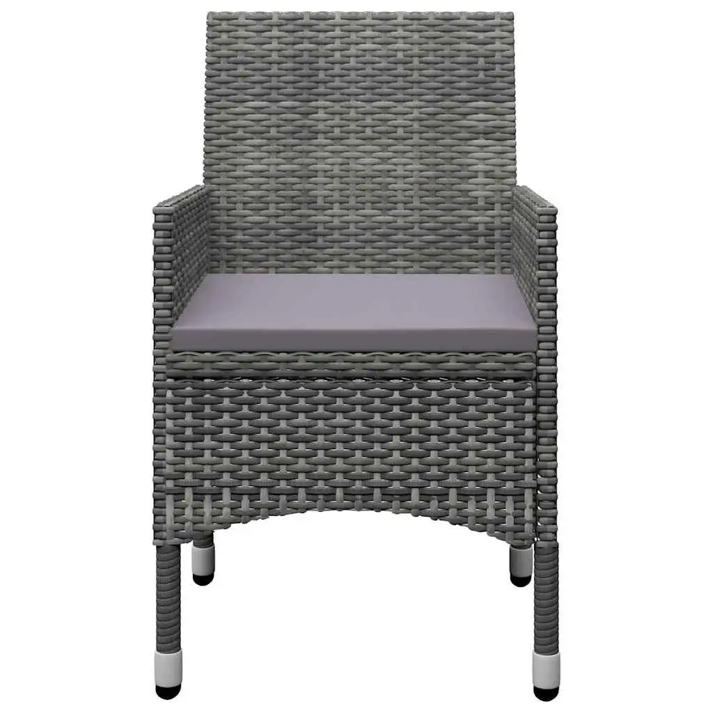 Garden Dining Set 5 Piece Outdoor Table Chairs Grey Patio Furniture