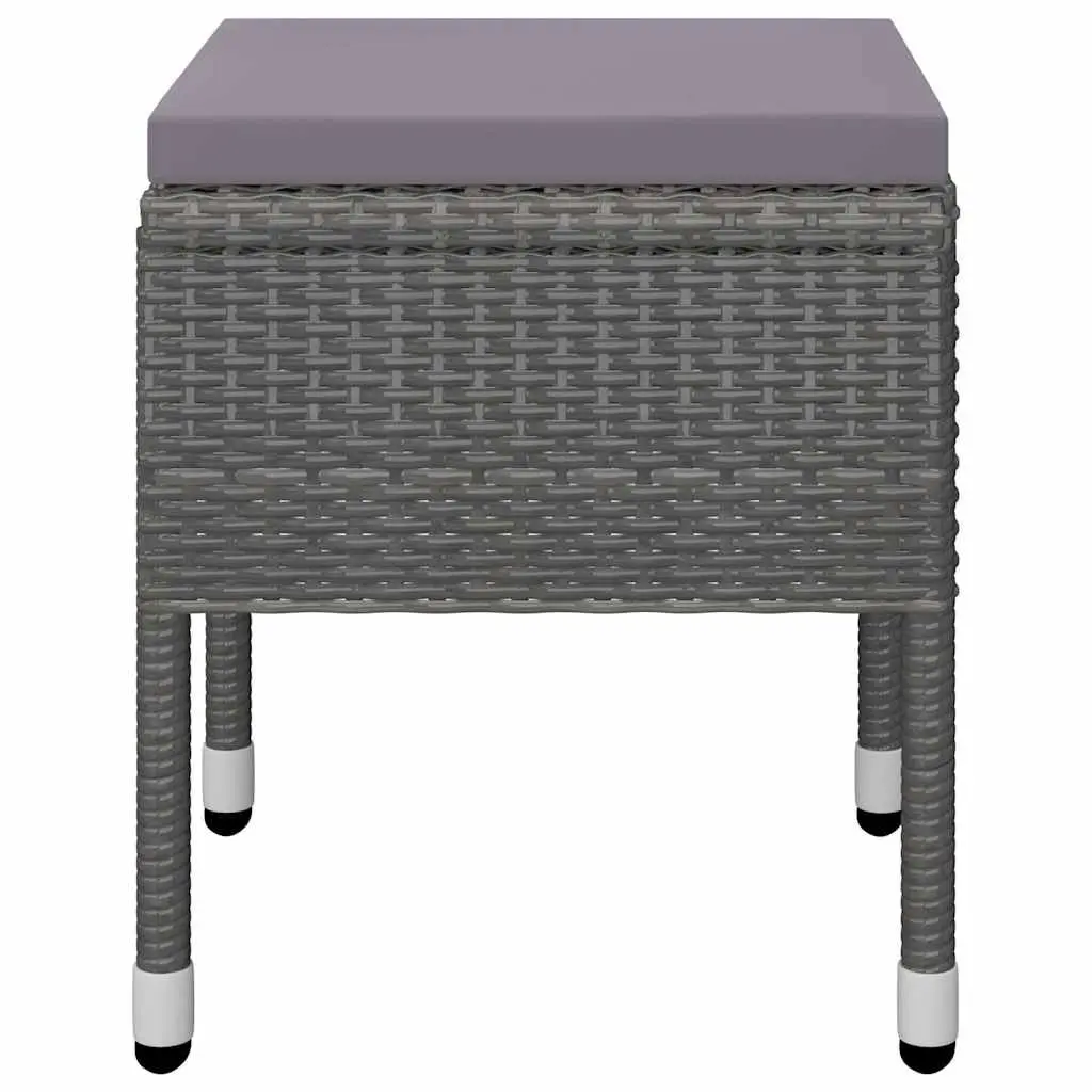 Garden Dining Set Grey 5 Piece Outdoor Table Chairs