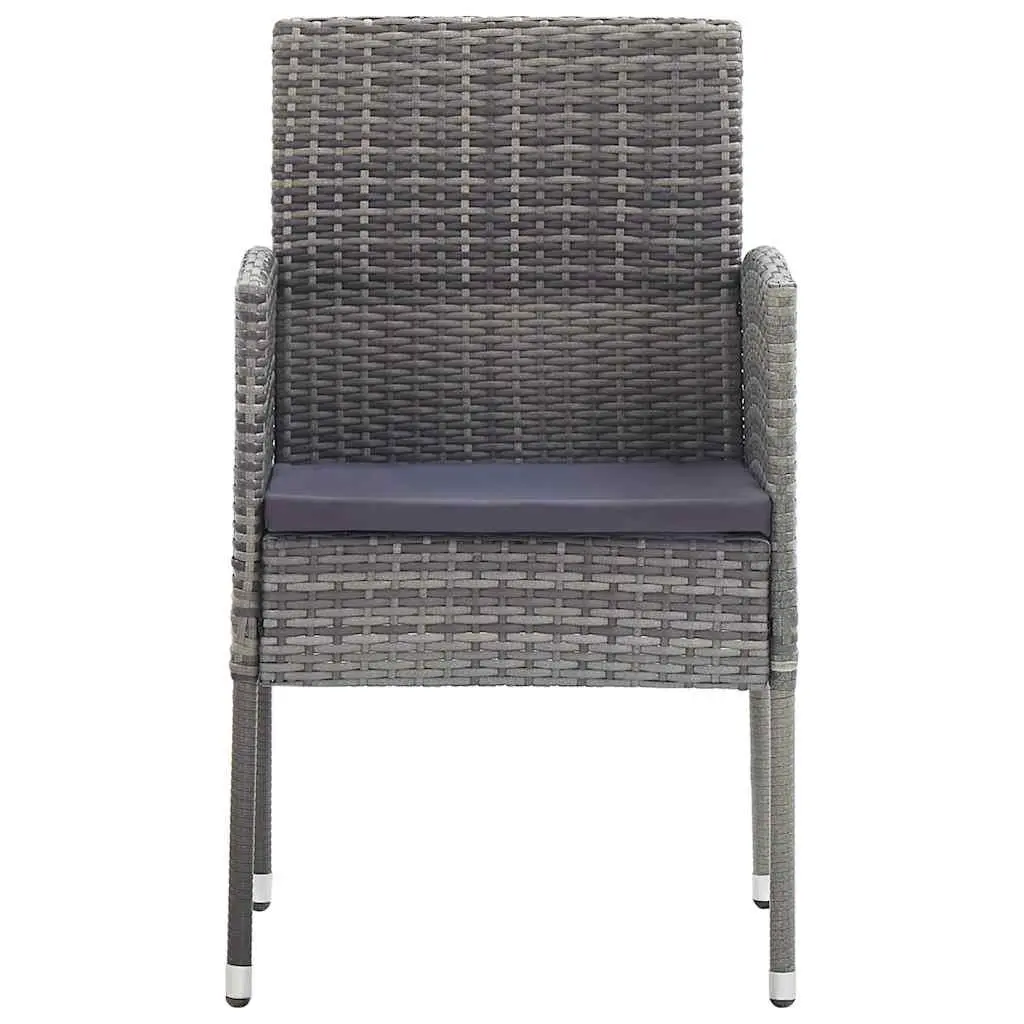 5 Piece Garden Dining Set Anthracite Outdoor Table and Chairs
