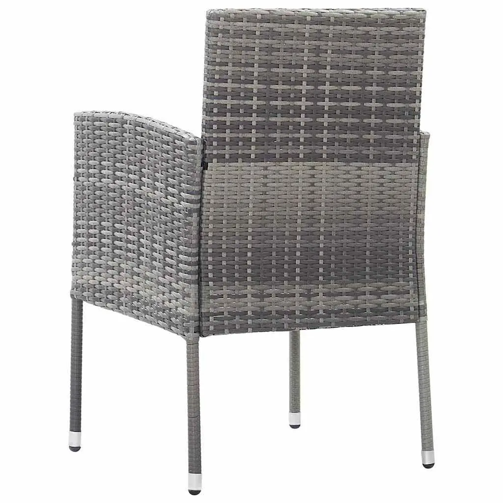 5 Piece Garden Dining Set Anthracite Outdoor Table and Chairs