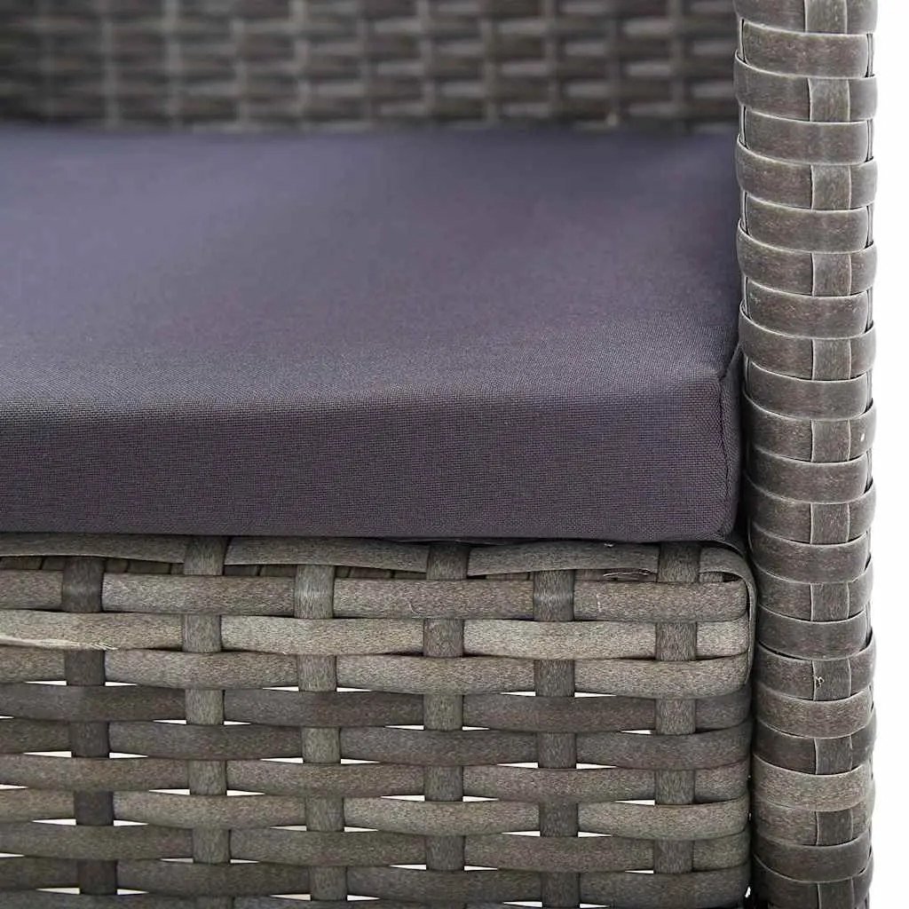 5 Piece Garden Dining Set Anthracite Outdoor Table and Chairs