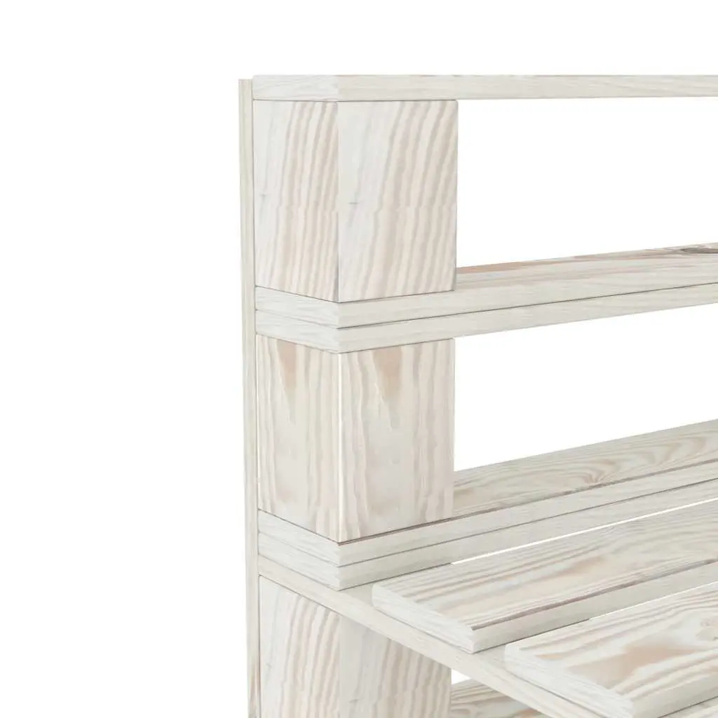 7 Piece Garden Pallet Lounge Set Outdoor Sofa Coffee Table Patio Furniture White