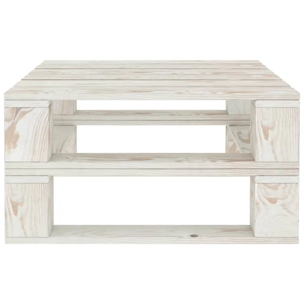 Garden Pallet Lounge Set 6 Piece Wooden Outdoor Furniture White
