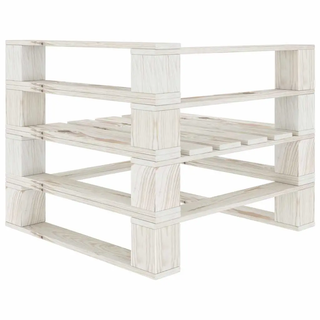 Garden Pallet Lounge Set 6 Piece Wooden Outdoor Furniture White