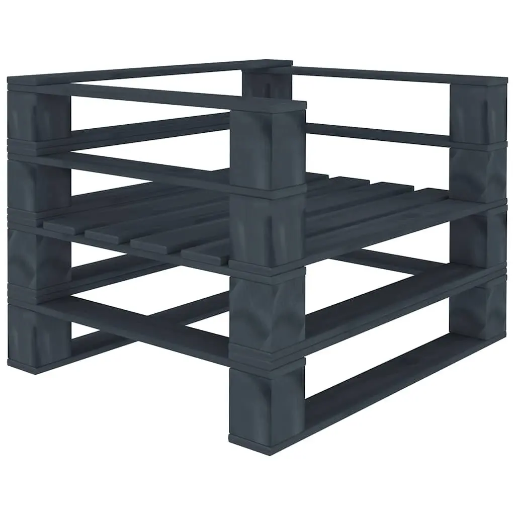 5 Piece Garden Pallet Lounge Set Outdoor Furniture Grey