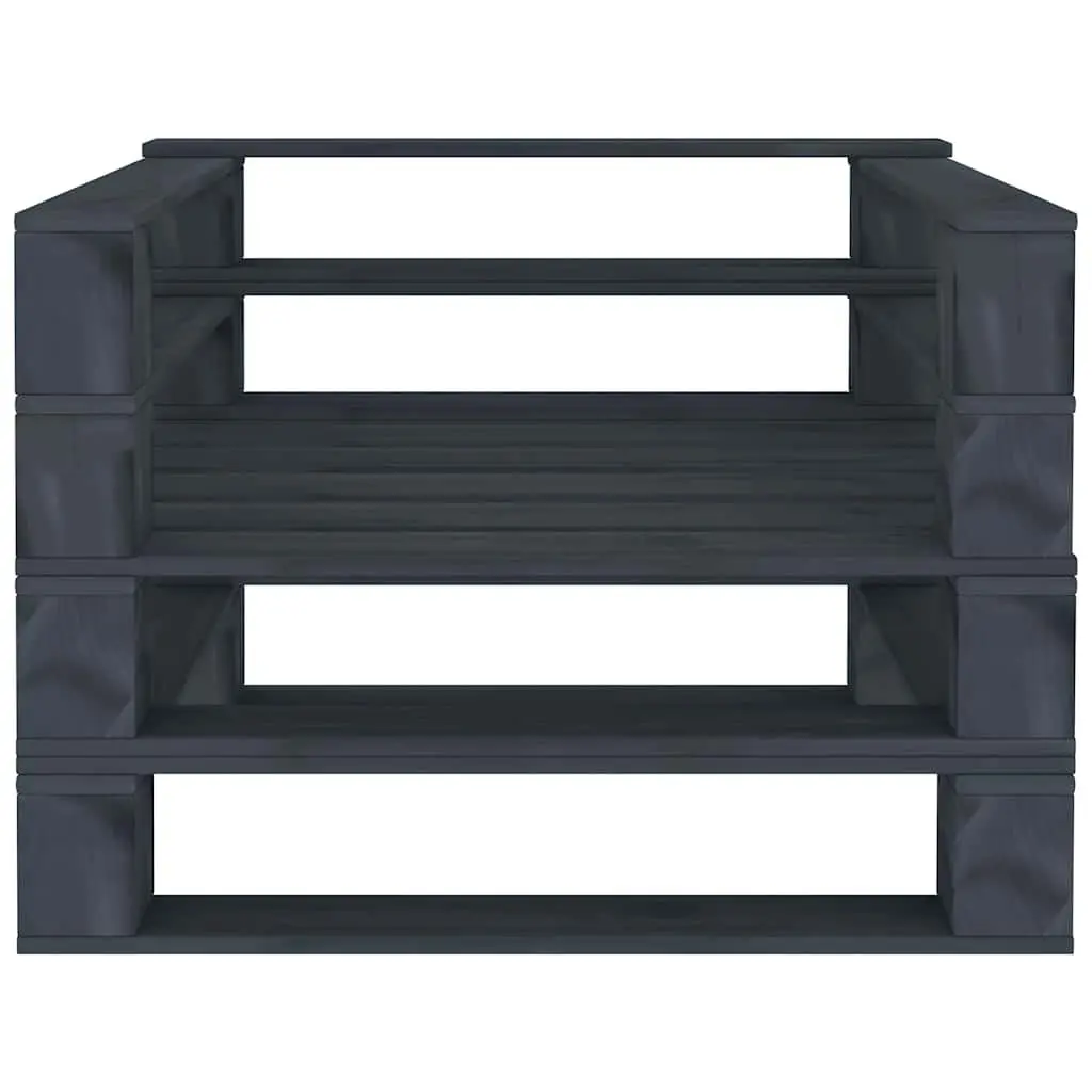5 Piece Garden Pallet Lounge Set Outdoor Furniture Grey