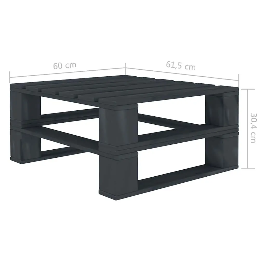 5 Piece Garden Pallet Lounge Set Outdoor Furniture Grey