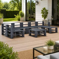 Your Friendly 8 Piece Garden Lounge Set in Grey
