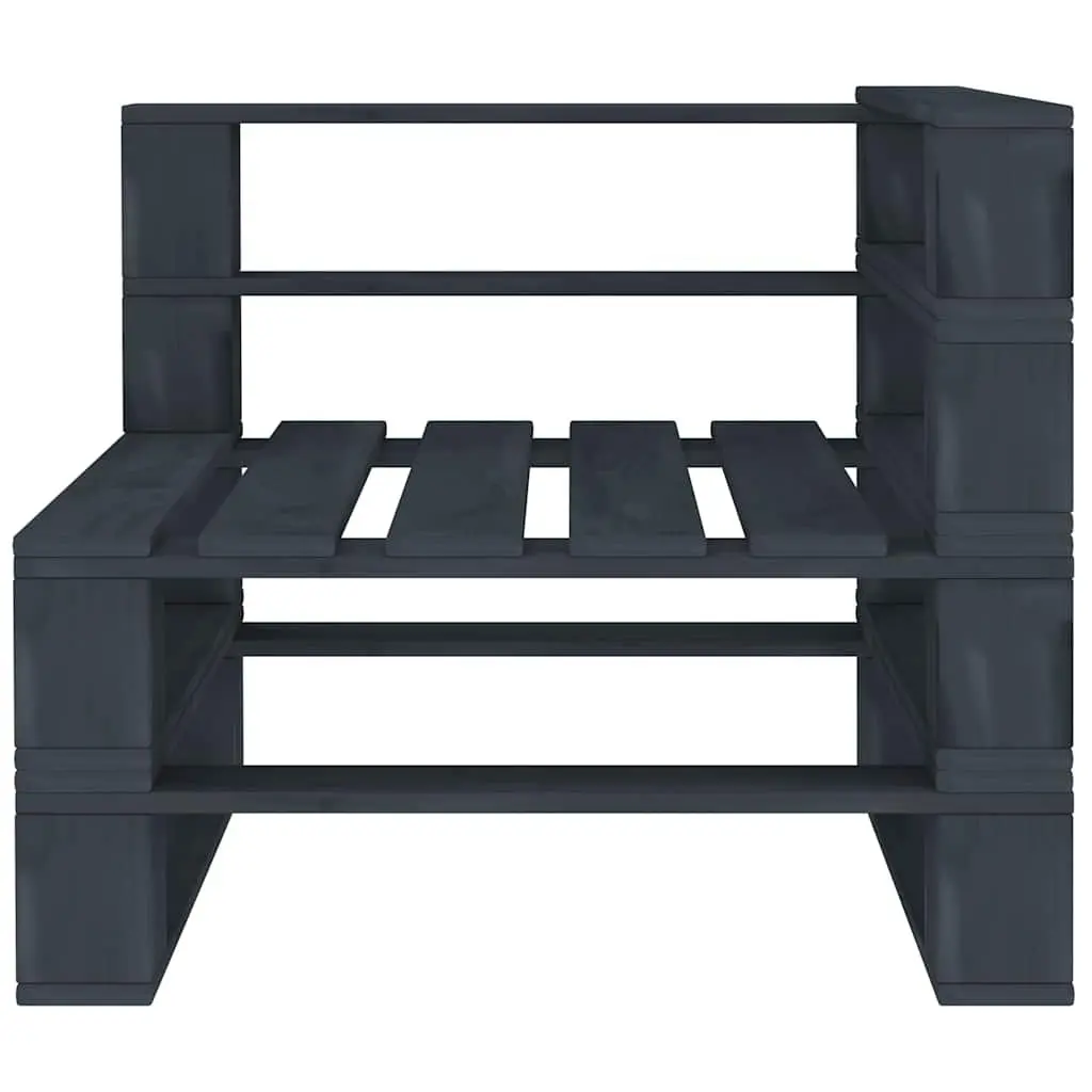 Garden Pallet Lounge Set 8 Piece Outdoor Furniture Grey Wooden Patio Sofa