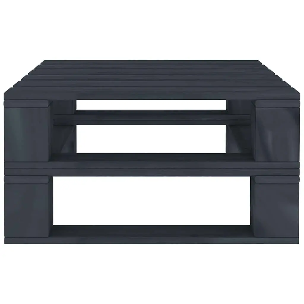7 Piece Wooden Garden Pallet Lounge Set Grey Outdoor Furniture