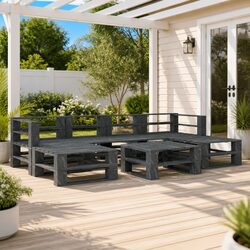 Relax in Style with a 7 Piece Garden Pallet Lounge Set