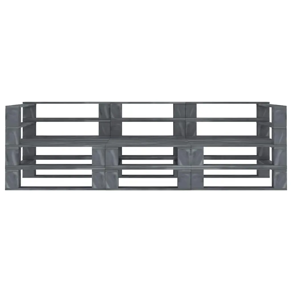 Garden Pallet Sofa Outdoor Wood 3-Seater