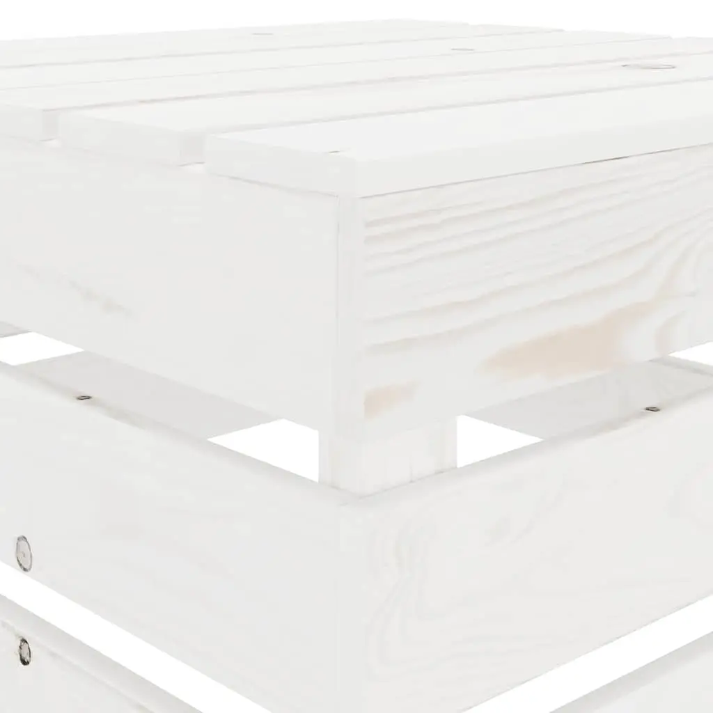 Garden Lounge Set 6 Piece Pallet Furniture White Outdoor Patio Sofa Coffee Table