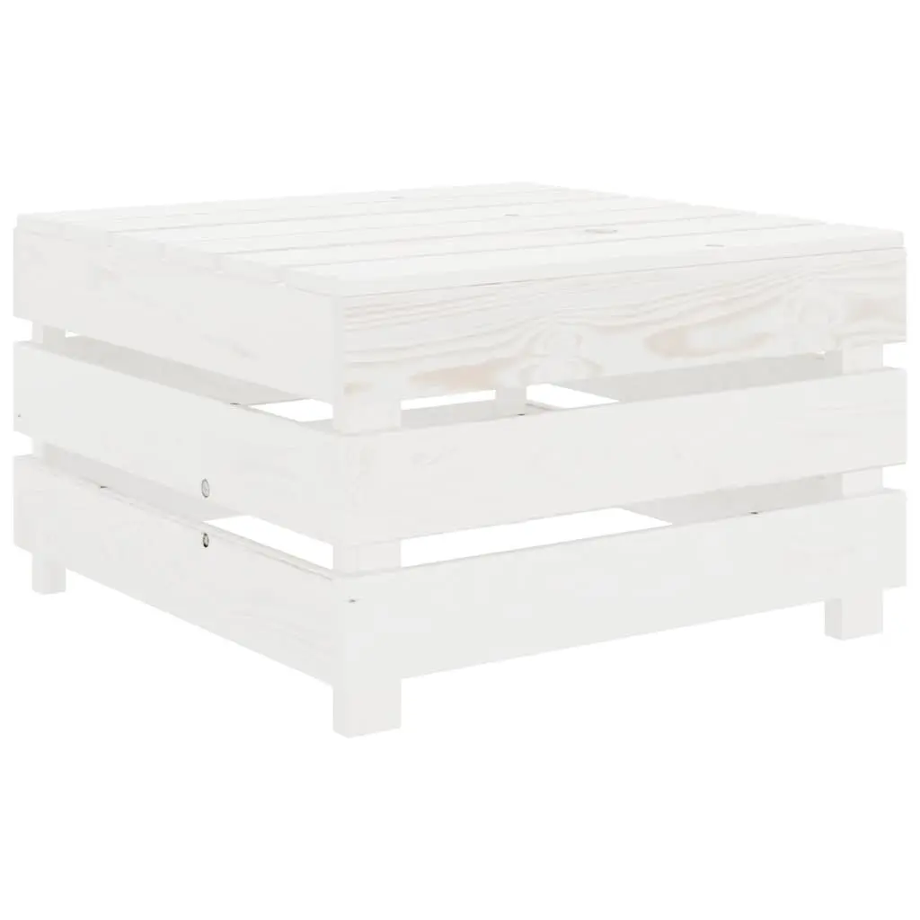 Garden Lounge Set 6 Piece Pallet Furniture White Outdoor Patio Sofa Coffee Table