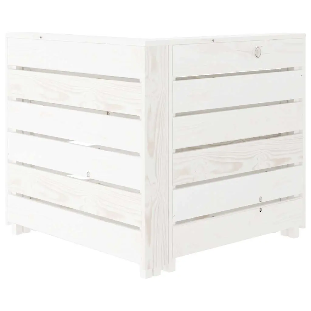 Garden Pallet Sofa Wooden Outdoor Lounge Couch 4-Seater White