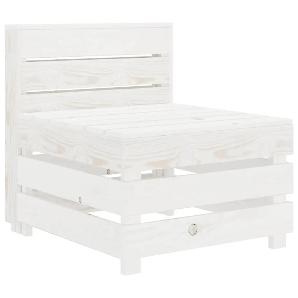 Wooden Pallet Sofa 3-Seater Garden Outdoor Patio Lounge Couch White