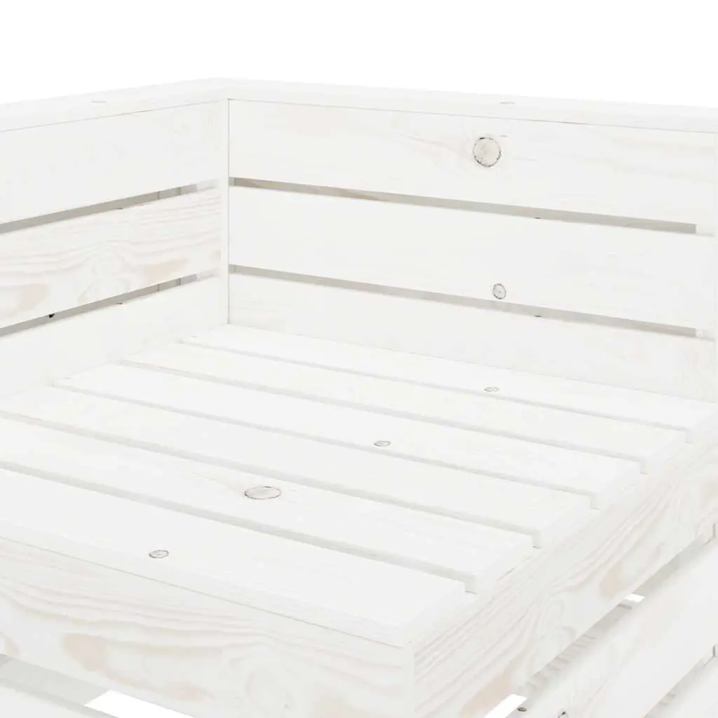 Wooden Pallet Sofa 3-Seater Garden Outdoor Patio Lounge Couch White