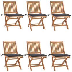 Cozy Folding Garden Chairs Set - 6 Pieces, Easy Storage