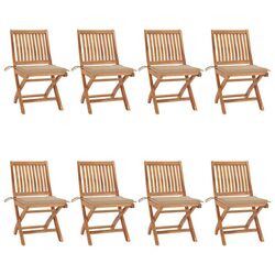 Your Friendly Folding Garden Chair Set: 8 Chairs and Cushions