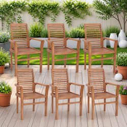 Your Perfect Outdoor Dining Chairs - 6 Stacking Chairs