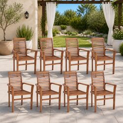 Get Comfortable with 8 Stacking Dining Chairs for Outdoors